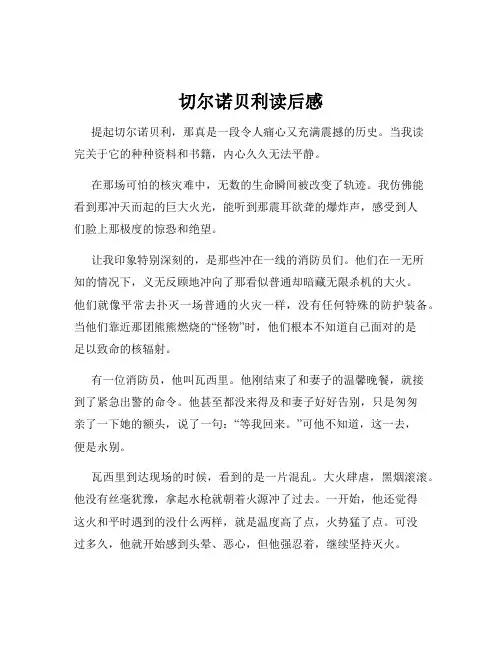 切尔诺贝利读后感
