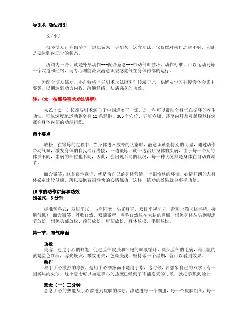 导引术 功法指引