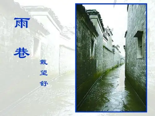 必修一_雨巷__2教案