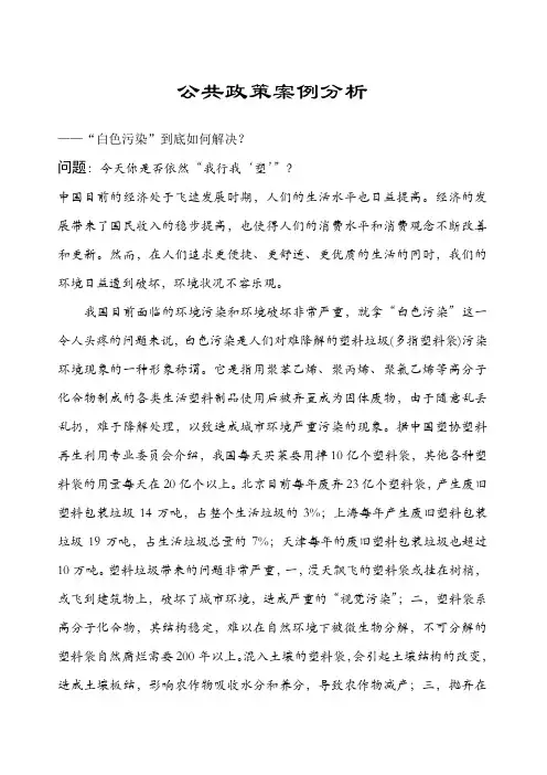 公共政策案例分析