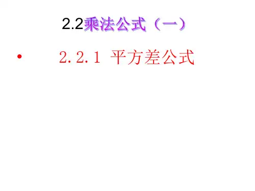 新湘教版七年级数学下册《2章 整式的乘法  2.2 乘法公式  2.2.1平方差公式》课件_14