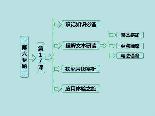 高中语文苏教版选修现代散文选读课件:第六专题 第17课 可以预约的雪