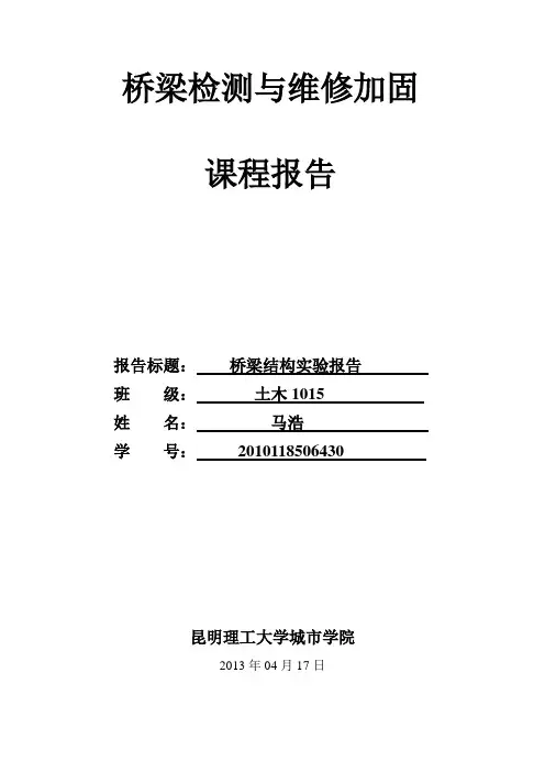 桥梁检测与维修加固报告