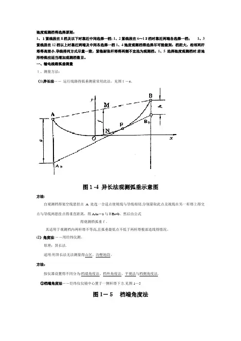 弧垂观测方法