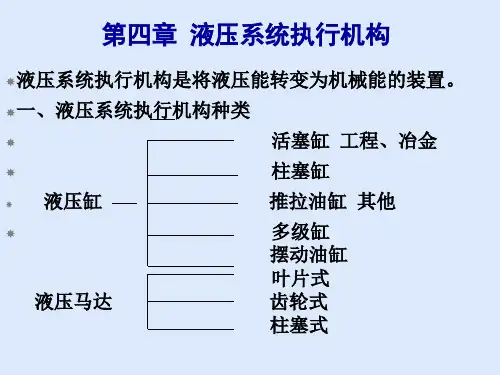 液压系统及其执行机构