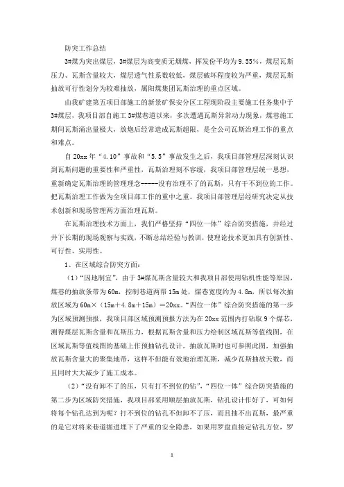 防突工作总结(最新)