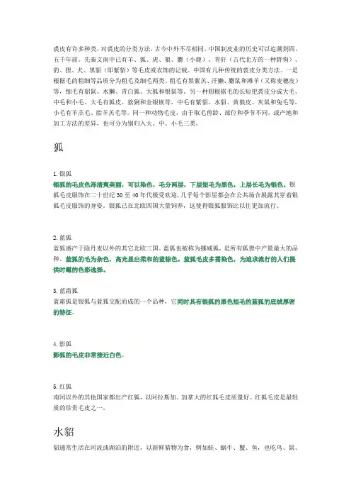 认识裘皮