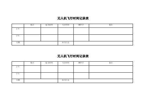 飞行记录表