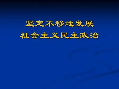 坚定不移地发展社会主义民主政治2010.5.69.ppt(课件)