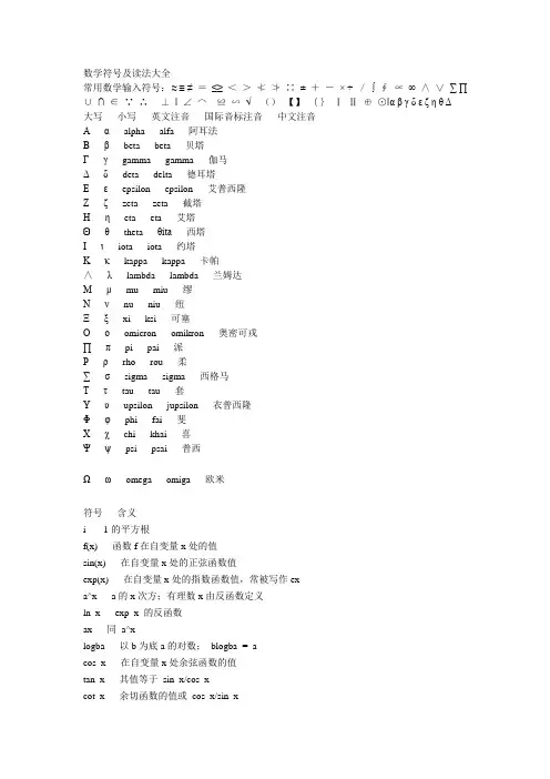 数学符号大全(精品)