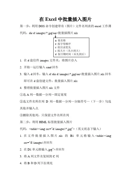 在Excel中批量插入图片