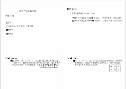 小学六年级奥数 计数方法之枚举法