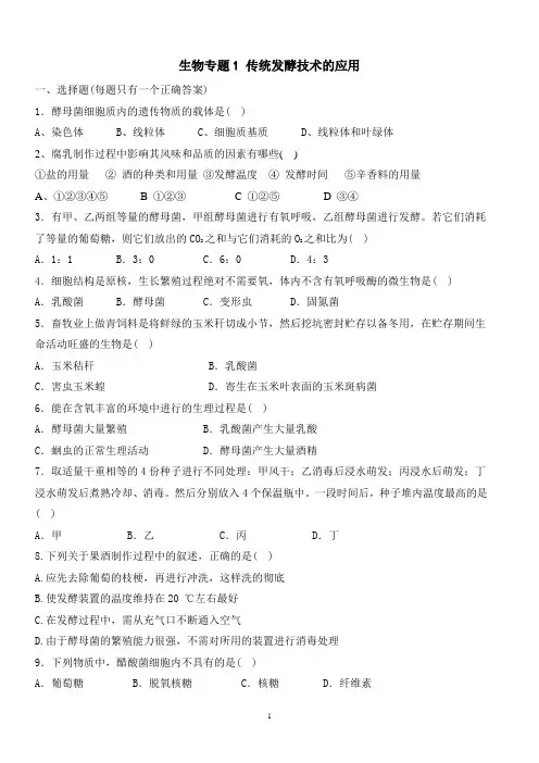 传统发酵技术的应用 2