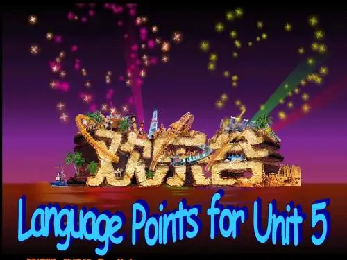 Unit 5语言点