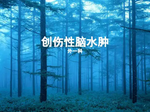 创伤性脑水肿研究进展 ppt课件