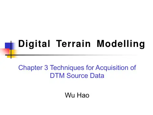 DTM 3 Chapter 3 Techniques for Acquisition of DTM