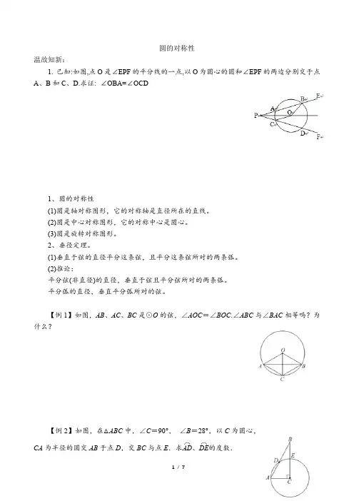 圆的对称性