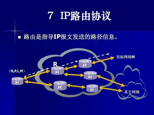 第七章 IP路由协议