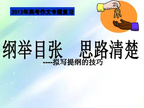 高考作文列提纲 PPT