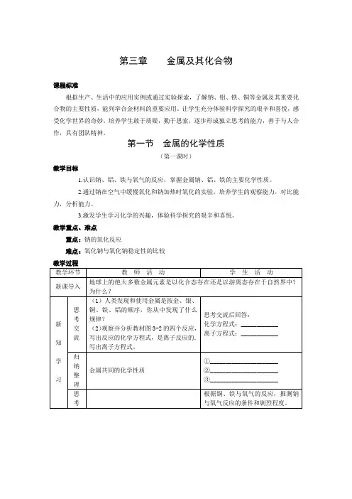 高一化学金属的化学性质2