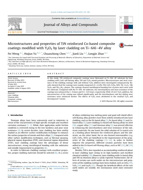 Microstructures TiN reinforced composite coatings modified with Y2O3 byon Ti-6Al-4V alloy