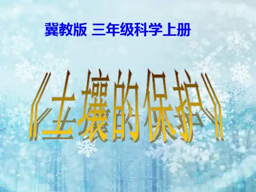 冀教版三年级科学上册 土壤的保护 课堂演示