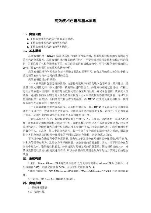 高效液相色谱法基本原理