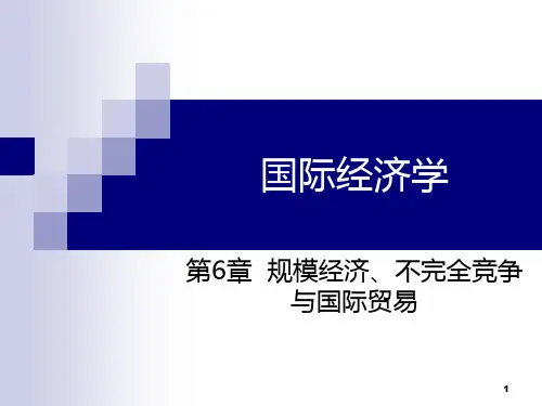 国际经济学第10版  第6章规模经济不完全竞争PPT课件