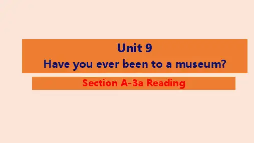 人教版八年级英语下册《Unit9 Section A3a Reading 》 (26张)