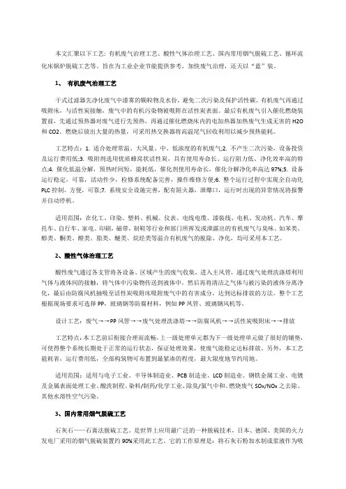 废气处理工艺说明