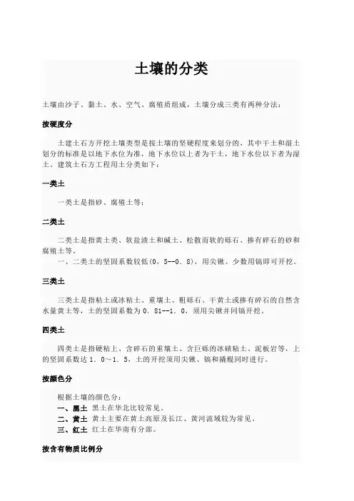 土壤的分类