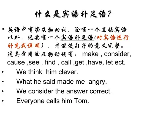 高三英语宾语补足语(PPT)5-4