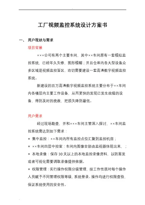 工厂视频监控解决方案