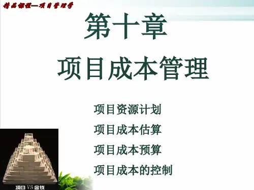 精品课程项目管理学课件PPT