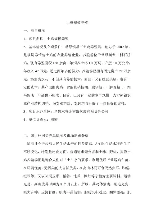 土鸡规模养殖