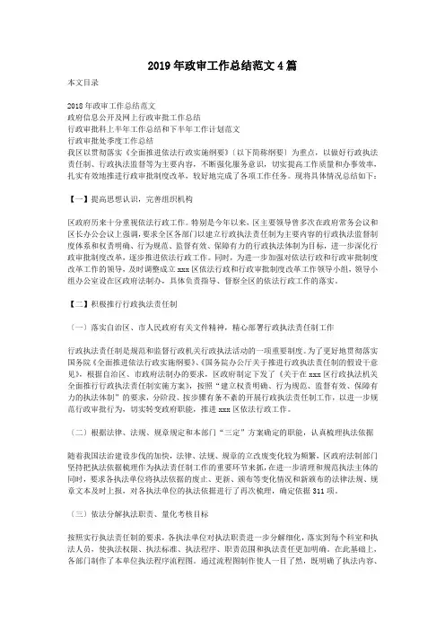 2019年政审工作总结范文4篇
