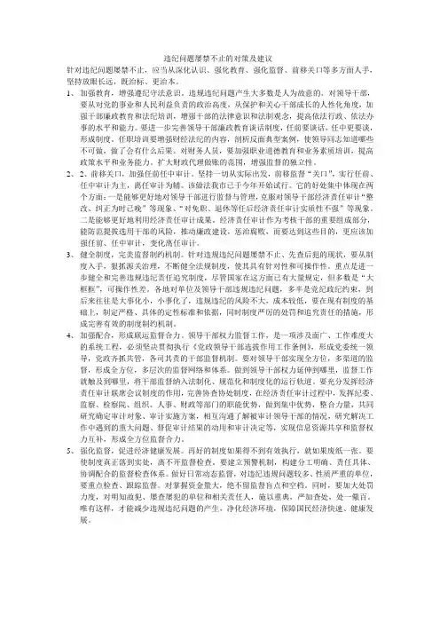 违纪问题屡禁不止的分析与对策