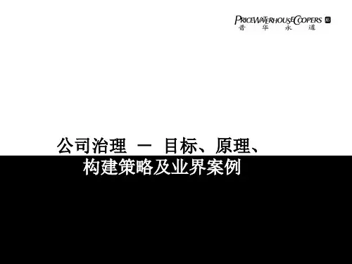 公司治理_-_目标、原理、构建策略及业界案例