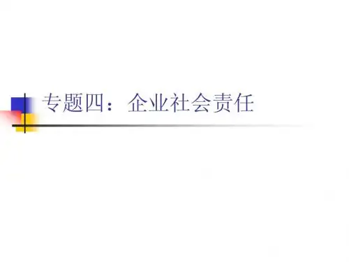 专题四:企业社会责任