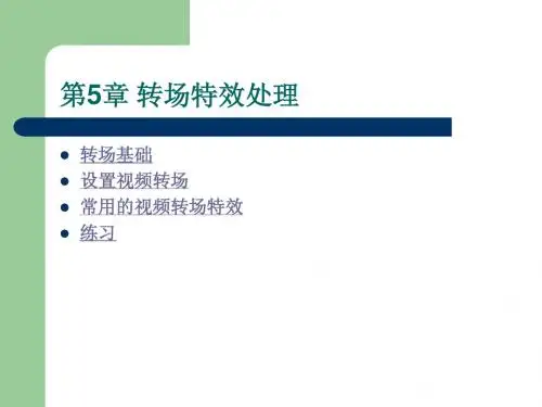 第5章 转场特效处理(2)