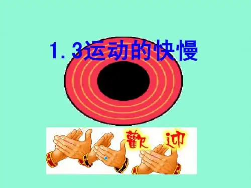 1.3运动的快慢1课时