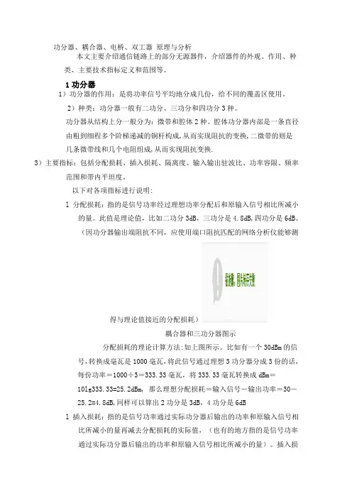 功分器、耦合器、电桥、双工器 原理与分析