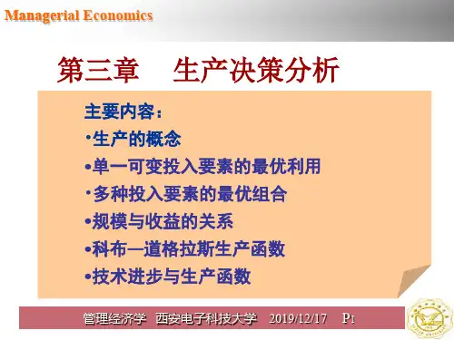 管理经济学第三章-精品