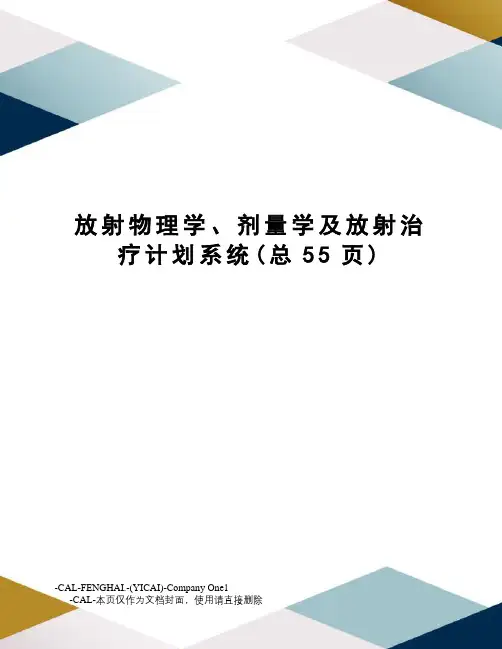 放射物理学、剂量学及放射治疗计划系统