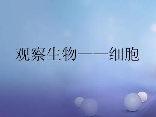 中考科学第一轮复习《细胞》课件浙教版