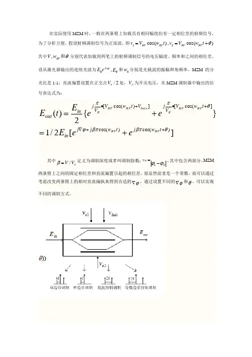 基于MZM的模拟调制