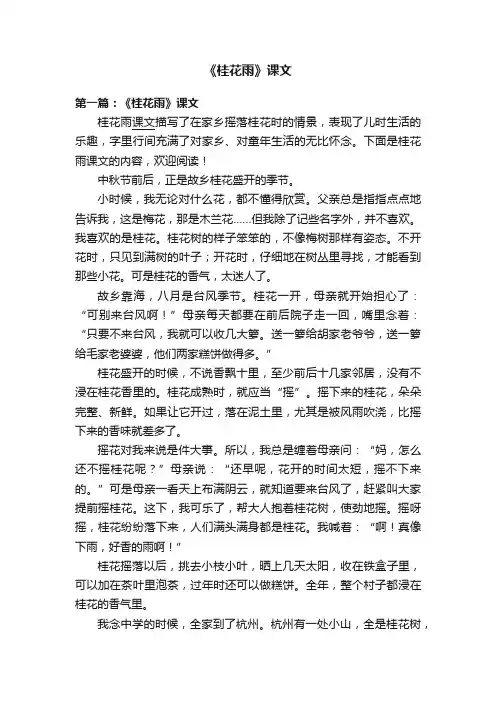 《桂花雨》课文