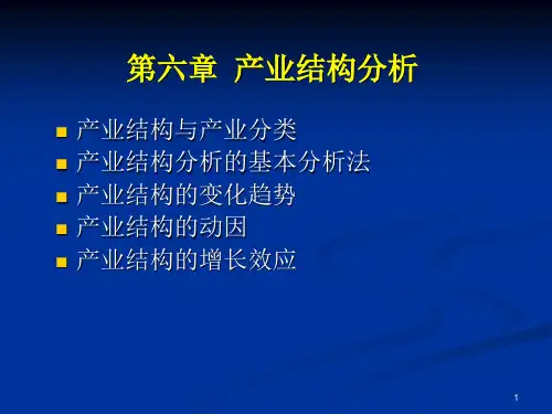 第六章 产业结构分析
