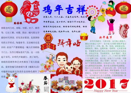 2017鸡年春节小报新年小报寒假小报wordA4可编辑 (16)