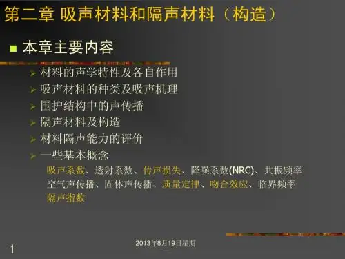 建筑声学讲义-第二章
